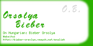 orsolya bieber business card